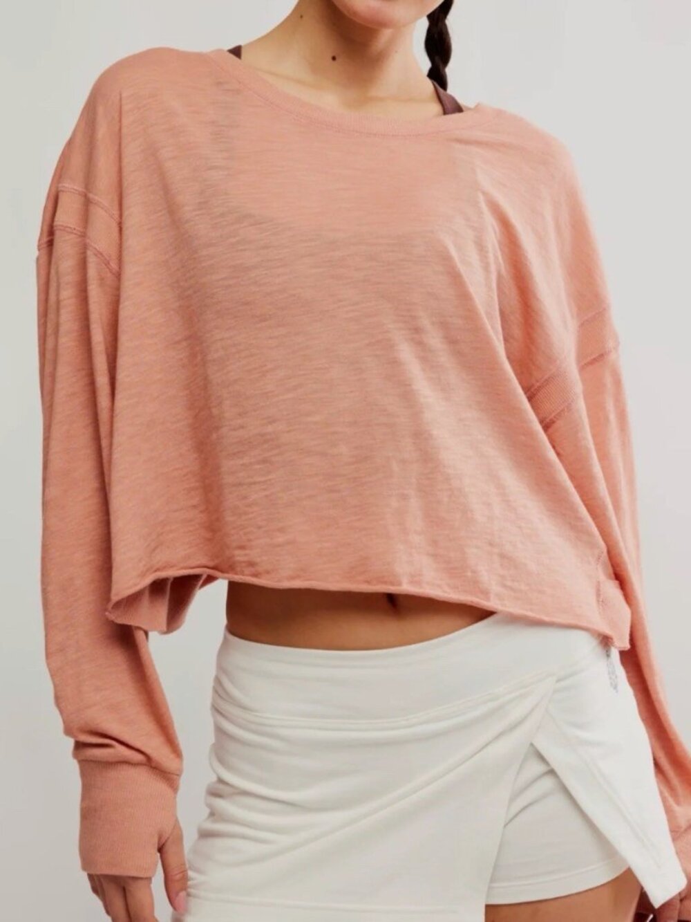 FP Movement Women's My Time Layer Long Sleeve Size M color Petal NWT